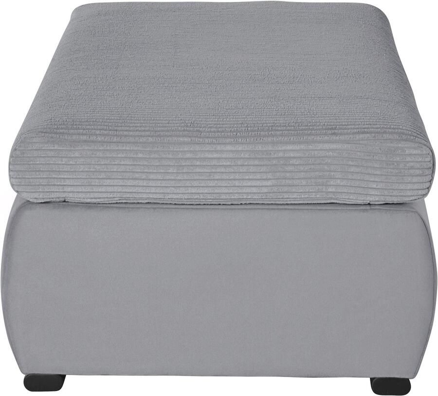 Home affaire Hocker Win met zwarte metalen poten vrij plaatsbaar