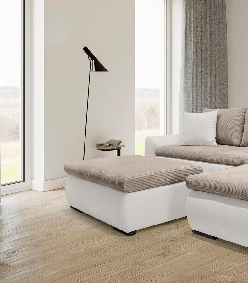 Home affaire Hocker Win met zwarte metalen poten vrij plaatsbaar - Foto 3