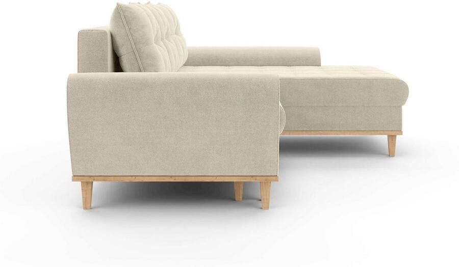 Home affaire Hoekbank Ahrdorf met bedfunctie en opbergruimte afmetingen: B H D 268 86 175 cm - Foto 2