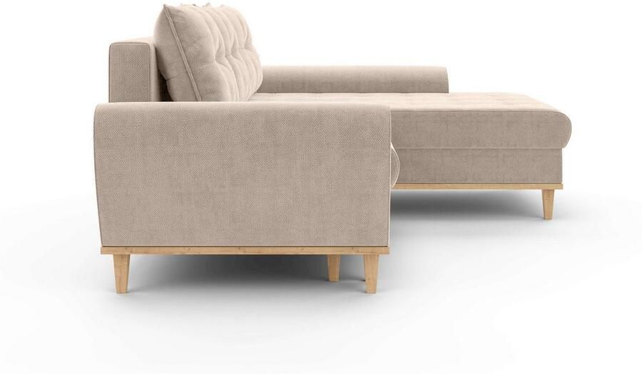 Home affaire Hoekbank Ahrdorf met bedfunctie en opbergruimte afmetingen: B H D 268 86 175 cm - Foto 2