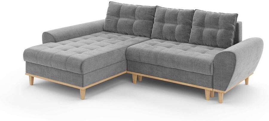 Home affaire Hoekbank Ahrdorf met bedfunctie en opbergruimte afmetingen: B H D 268 86 175 cm - Foto 6