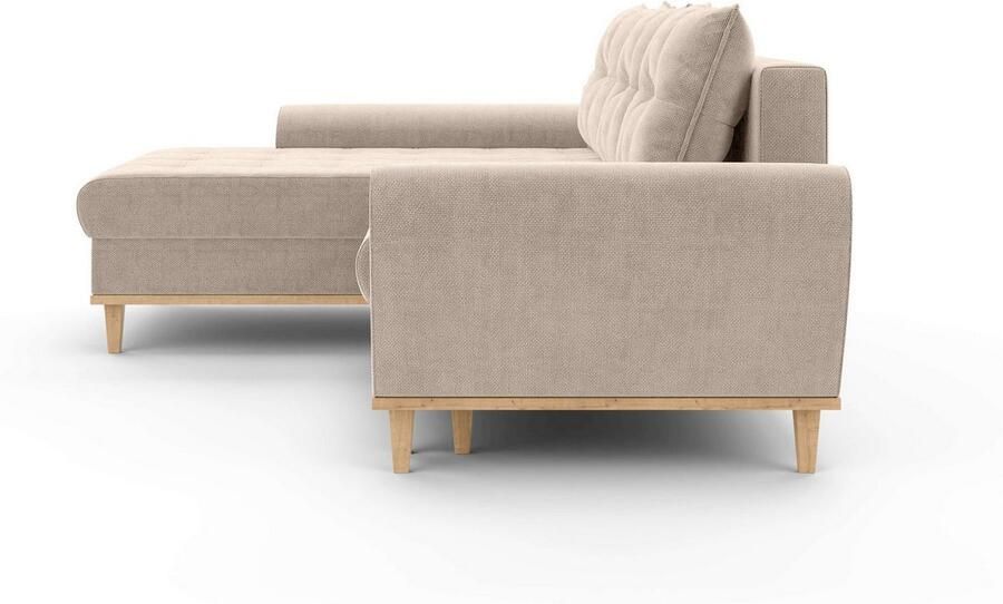 Home affaire Hoekbank Ahrdorf met bedfunctie en opbergruimte afmetingen: B H D 268 86 175 cm - Foto 3