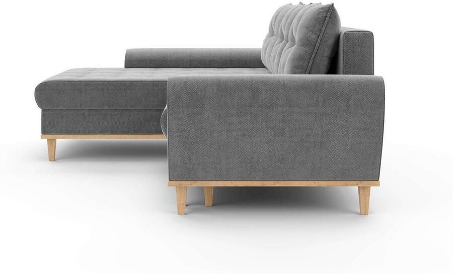 Home affaire Hoekbank Ahrdorf met bedfunctie en opbergruimte afmetingen: B H D 268 86 175 cm - Foto 3
