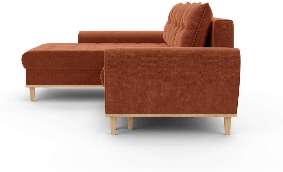 Home affaire Hoekbank Ahrdorf met bedfunctie en opbergruimte afmetingen: B H D 268 86 175 cm - Foto 3