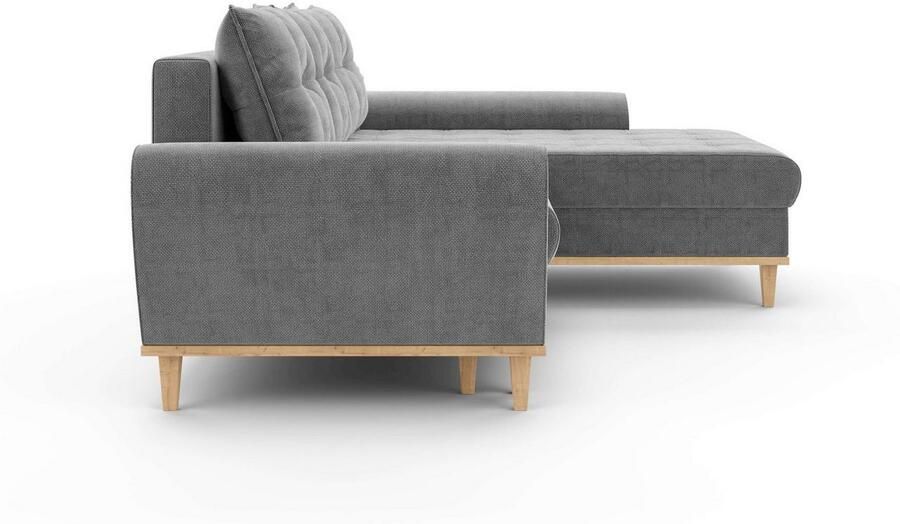 Home affaire Hoekbank Ahrdorf met bedfunctie en opbergruimte afmetingen: B H D 268 86 175 cm - Foto 3