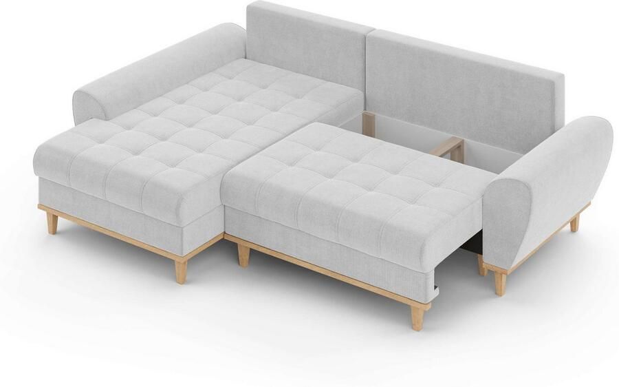 Home affaire Hoekbank Ahrdorf met bedfunctie en opbergruimte afmetingen: B H D 268 86 175 cm - Foto 2