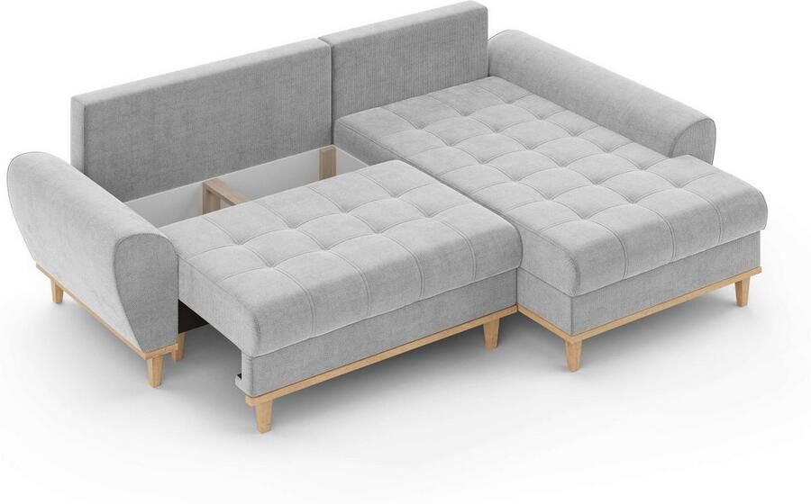 Home affaire Hoekbank Ahrdorf met bedfunctie en opbergruimte afmetingen: B H D 268 86 175 cm - Foto 2