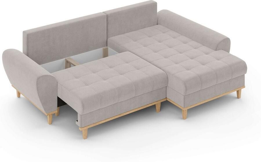 Home affaire Hoekbank Ahrdorf met bedfunctie en opbergruimte afmetingen: B H D 268 86 175 cm - Foto 2