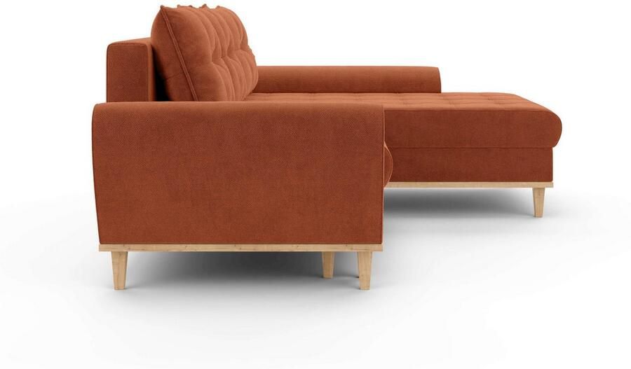 Home affaire Hoekbank Ahrdorf met bedfunctie en opbergruimte afmetingen: B H D 268 86 175 cm - Foto 3