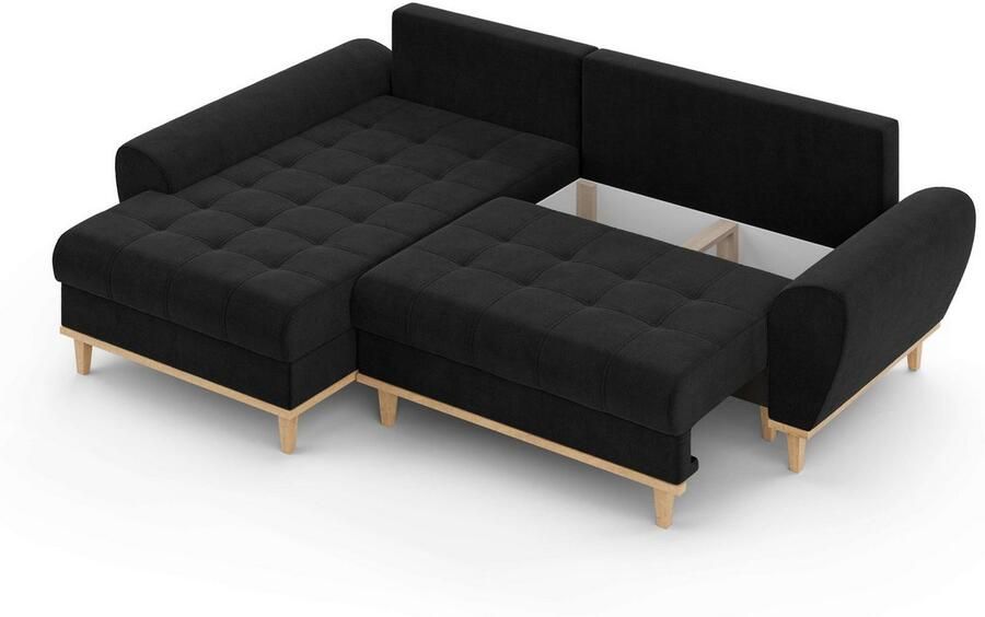 Home affaire Hoekbank Ahrdorf met bedfunctie en opbergruimte afmetingen: B H D 268 86 175 cm - Foto 2