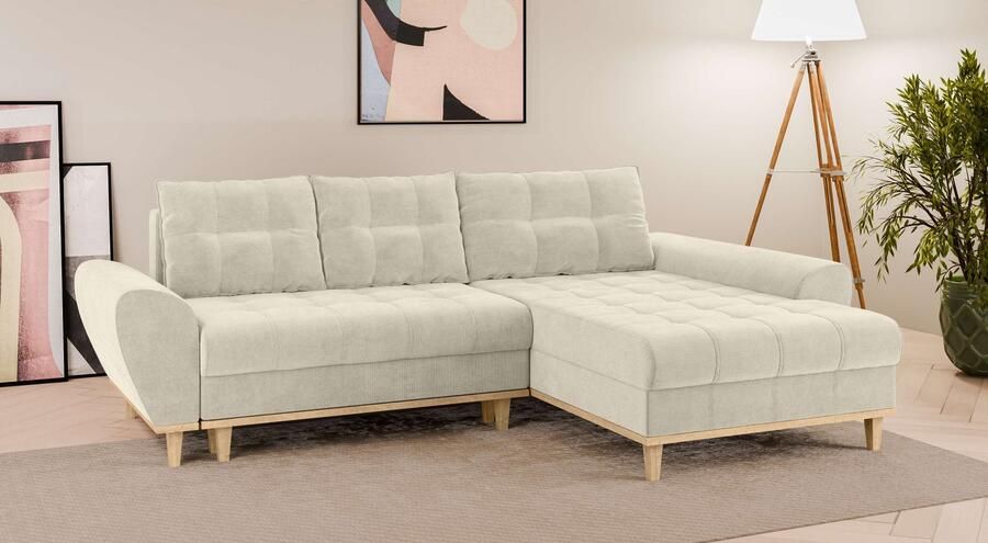 Home affaire Hoekbank Ahrdorf met bedfunctie en opbergruimte afmetingen: B H D 268 86 175 cm - Foto 3