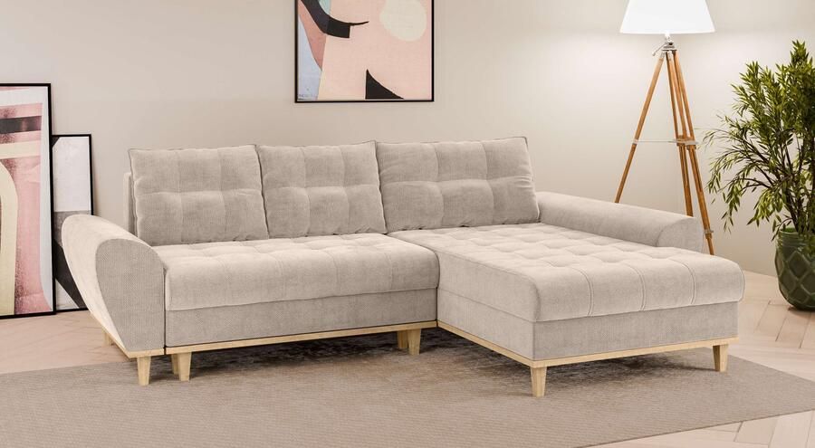 Home affaire Hoekbank Ahrdorf met bedfunctie en opbergruimte afmetingen: B H D 268 86 175 cm - Foto 3