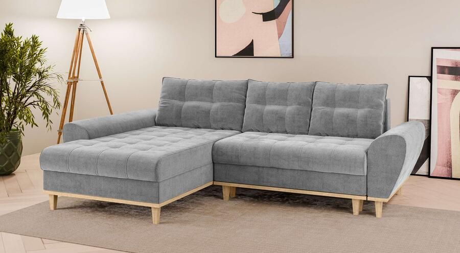 Home affaire Hoekbank Ahrdorf met bedfunctie en opbergruimte afmetingen: B H D 268 86 175 cm - Foto 4