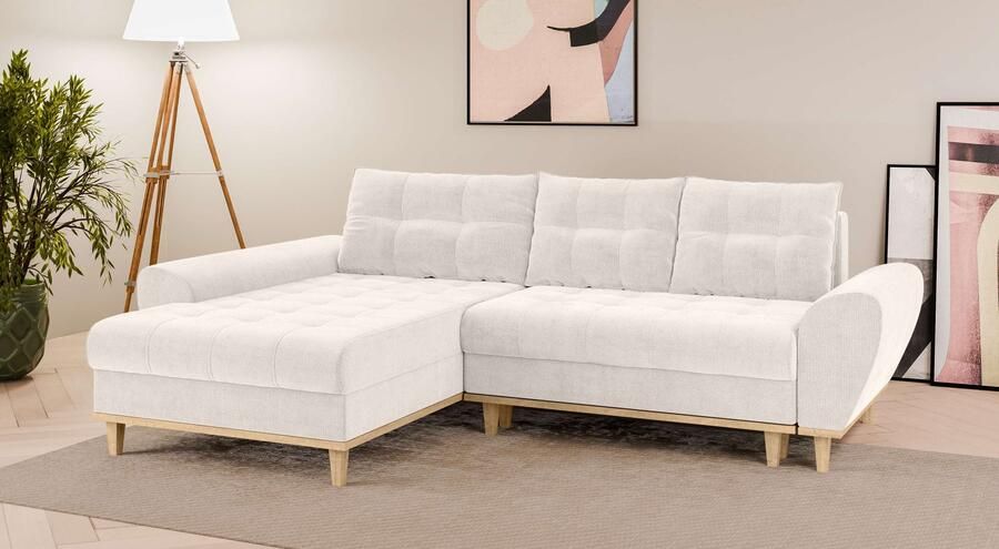 Home affaire Hoekbank Ahrdorf met bedfunctie en opbergruimte afmetingen: B H D 268 86 175 cm - Foto 3