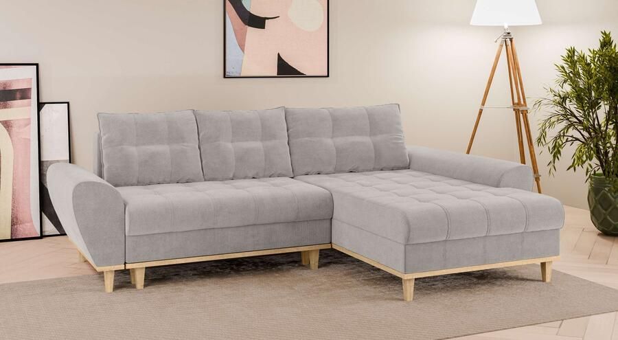 Home affaire Hoekbank Ahrdorf met bedfunctie en opbergruimte afmetingen: B H D 268 86 175 cm - Foto 4