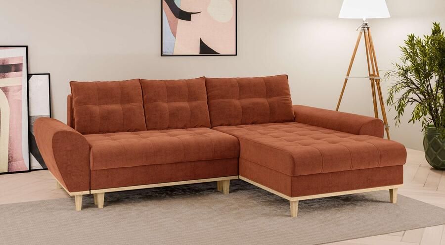 Home affaire Hoekbank Ahrdorf met bedfunctie en opbergruimte afmetingen: B H D 268 86 175 cm - Foto 4