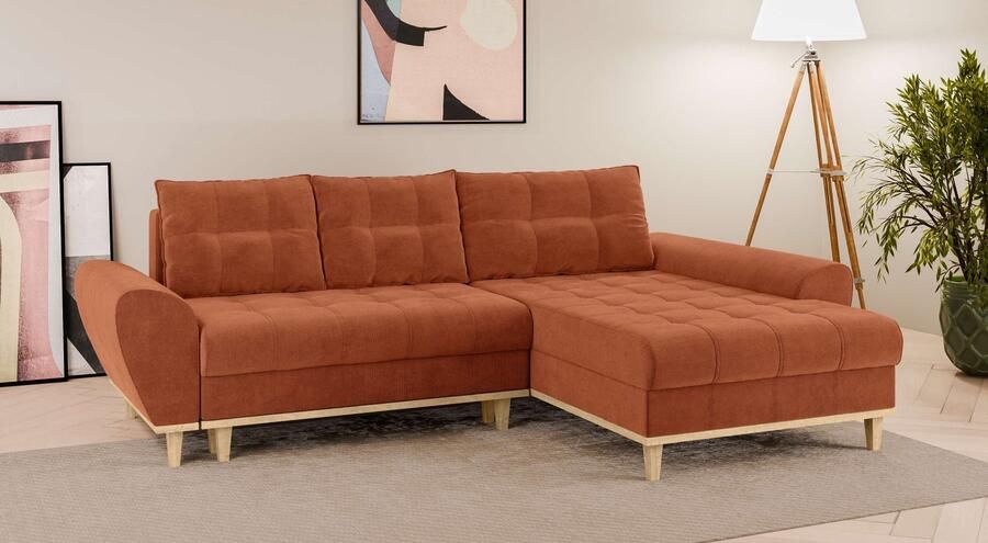 Home affaire Hoekbank Ahrdorf met bedfunctie en opbergruimte afmetingen: B H D 268 86 175 cm - Foto 4