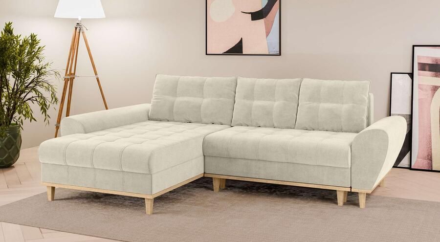 Home affaire Hoekbank Ahrdorf met bedfunctie en opbergruimte afmetingen: B H D 268 86 175 cm - Foto 4