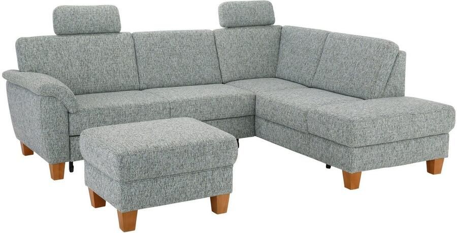 Home affaire Hoekbank Alta L-vorm met binnenvering en contrastnaad poten beuken eikenkleur - Foto 7