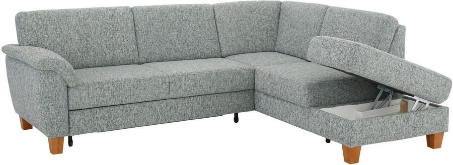 Home affaire Hoekbank Alta L-vorm met binnenvering en contrastnaad poten beuken eikenkleur - Foto 14