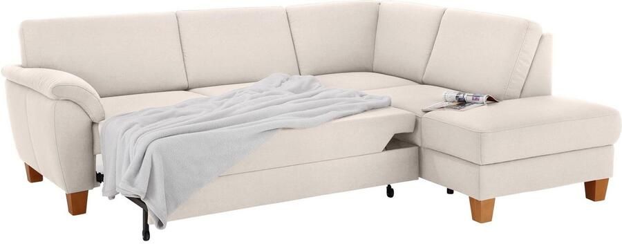 Home affaire Hoekbank Alta L-vorm met binnenvering en contrastnaad poten beuken eikenkleur - Foto 7