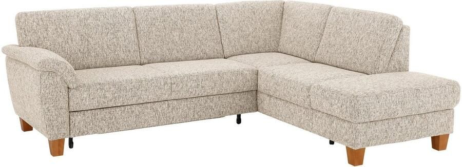 Home affaire Hoekbank Alta L-vorm met binnenvering en contrastnaad poten beuken eikenkleur - Foto 6