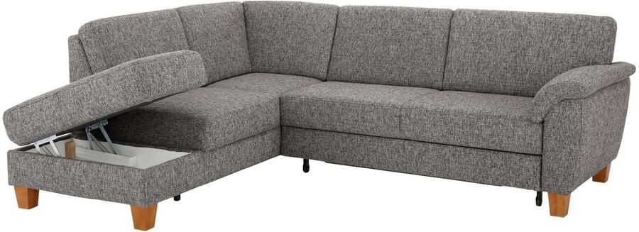 Home affaire Hoekbank Alta L-vorm met binnenvering en contrastnaad poten beuken eikenkleur - Foto 7