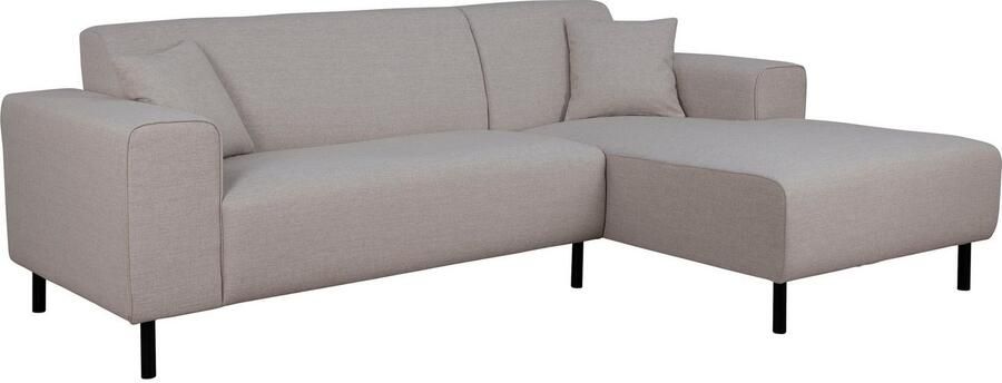 Home affaire Hoekbank ARROS L-vorm met golfondersteuning afmetingen B D H: 235 163 81 cm incl. sierkussens met recamiere rechts links bestelbaar ook in cord
