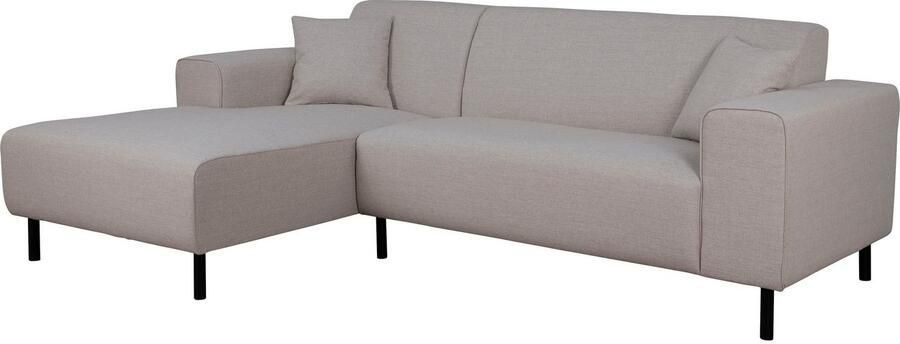 Home affaire Hoekbank ARROS L-vorm met golfondersteuning afmetingen B D H: 235 163 81 cm incl. sierkussens met recamiere rechts links bestelbaar ook in cord