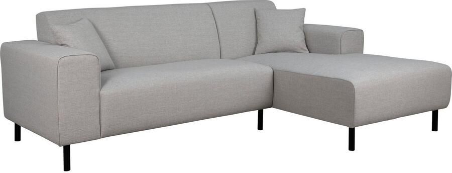 Home affaire Hoekbank ARROS L-vorm met golfondersteuning afmetingen B D H: 235 163 81 cm incl. sierkussens met recamiere rechts links bestelbaar ook in cord