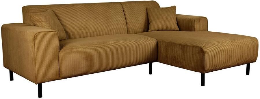 Home affaire Hoekbank ARROS L-vorm met golfondersteuning afmetingen B D H: 235 163 81 cm incl. sierkussens met recamiere rechts links bestelbaar ook in cord - Foto 5