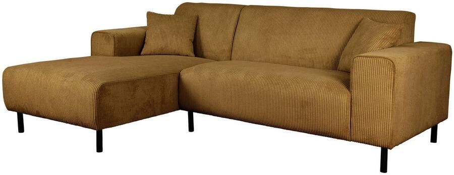 Home affaire Hoekbank ARROS L-vorm met golfondersteuning afmetingen B D H: 235 163 81 cm incl. sierkussens met recamiere rechts links bestelbaar ook in cord - Foto 5