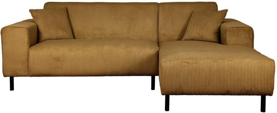 Home affaire Hoekbank ARROS L-vorm met golfondersteuning afmetingen B D H: 235 163 81 cm incl. sierkussens met recamiere rechts links bestelbaar ook in cord - Foto 4