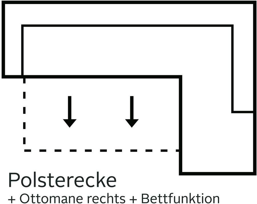 Home affaire Hoekbank Belfort L-vorm met binnenvering naar keuze met slaapfunctie en bergruimte - Foto 2