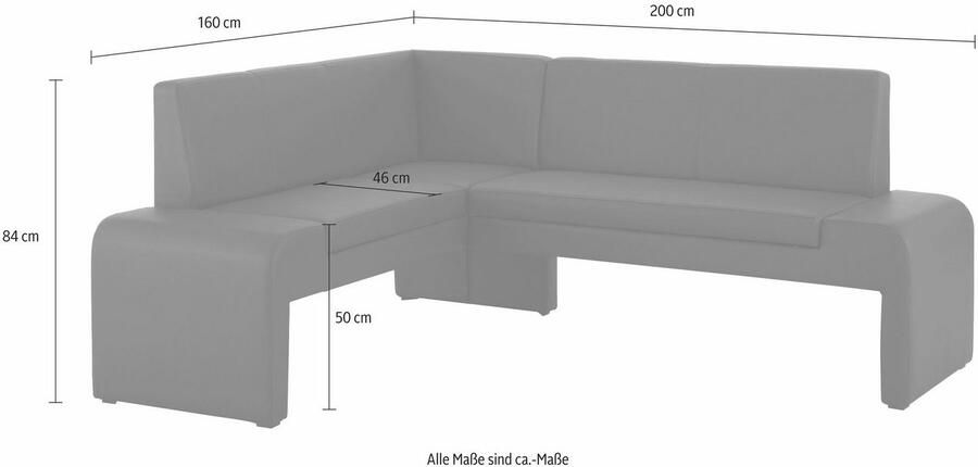 Home affaire Hoekbank Bologna in 2 afmetingen (lange zijde 180 of 200 cm) verschillende kwaliteiten - Foto 8