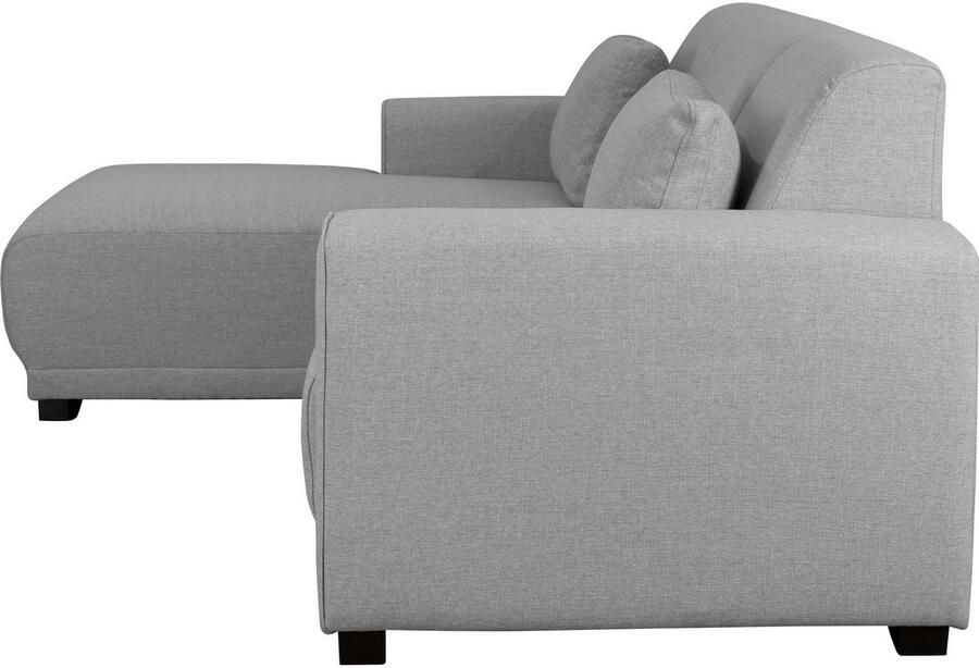 Home affaire Hoekbank BORNHOLM L-vorm met chaise longue afmetingen B D H: 234 162 85 cm Recamiere links of rechts bestelbaar golfvering inclusief 2 kussens - Foto 2