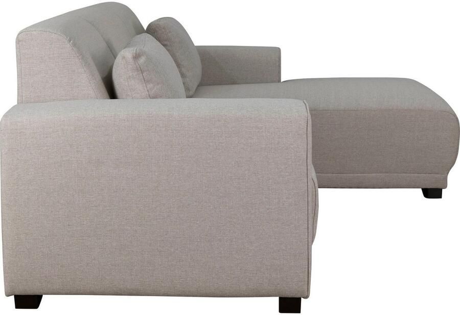 Home affaire Hoekbank BORNHOLM L-vorm met chaise longue afmetingen B D H: 234 162 85 cm Recamiere links of rechts bestelbaar golfvering inclusief 2 kussens - Foto 2