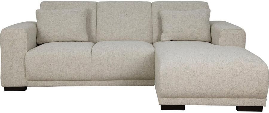 Home affaire Hoekbank BORNHOLM L-vorm met chaise longue afmetingen B D H: 234 162 85 cm Recamiere links of rechts bestelbaar golfvering inclusief 2 kussens - Foto 5