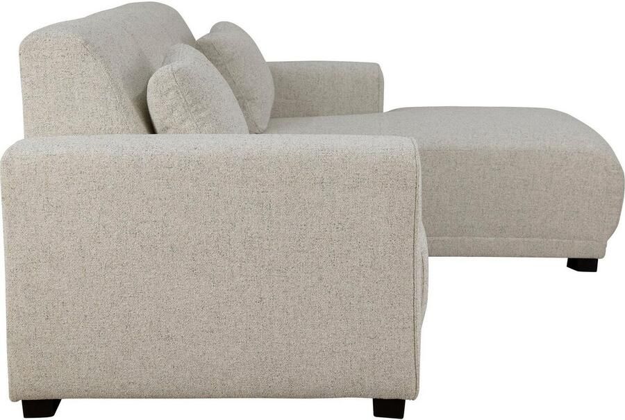 Home affaire Hoekbank BORNHOLM L-vorm met chaise longue afmetingen B D H: 234 162 85 cm Recamiere links of rechts bestelbaar golfvering inclusief 2 kussens - Foto 2