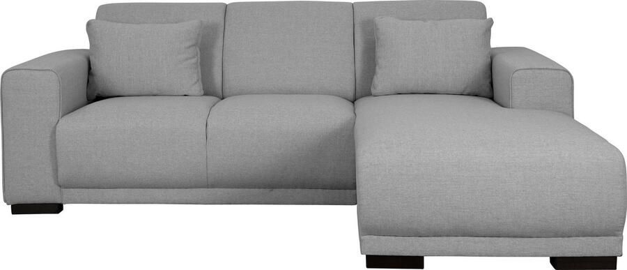 Home affaire Hoekbank BORNHOLM L-vorm met chaise longue afmetingen B D H: 234 162 85 cm Recamiere links of rechts bestelbaar golfvering inclusief 2 kussens - Foto 5