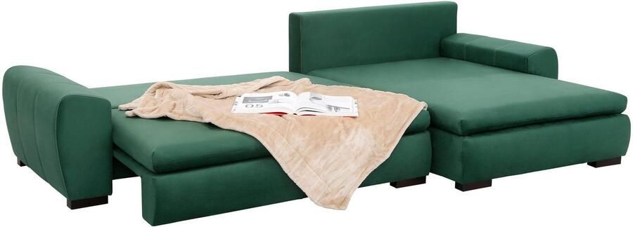 Home affaire Hoekbank Cara Mia L-vorm optioneel met slaapfunctie en bedbodem massief houten poten - Foto 8