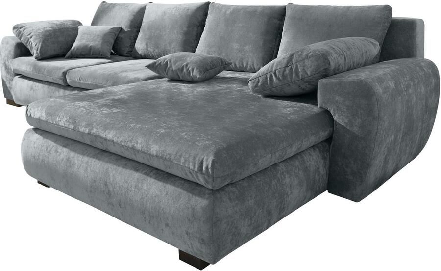 Home affaire Hoekbank Cara Mia L-vorm optioneel met slaapfunctie en bedbodem massief houten poten - Foto 5