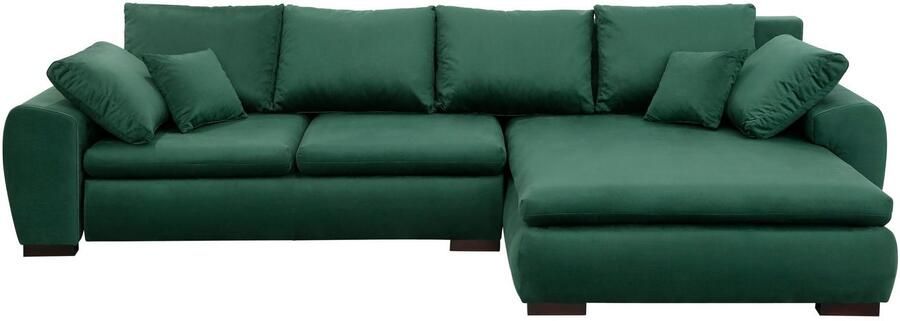 Home affaire Hoekbank Cara Mia L-vorm optioneel met slaapfunctie en bedbodem massief houten poten - Foto 9