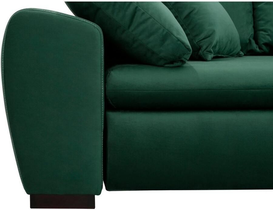 Home affaire Hoekbank Cara Mia L-vorm optioneel met slaapfunctie en bedbodem massief houten poten - Foto 2