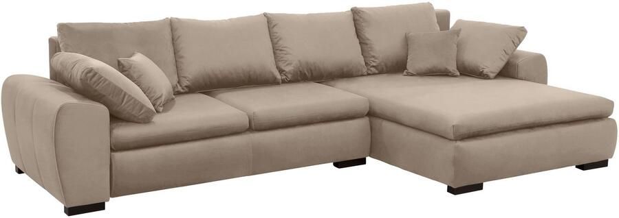 Home affaire Hoekbank Cara Mia L-vorm optioneel met slaapfunctie en bedbodem massief houten poten - Foto 9