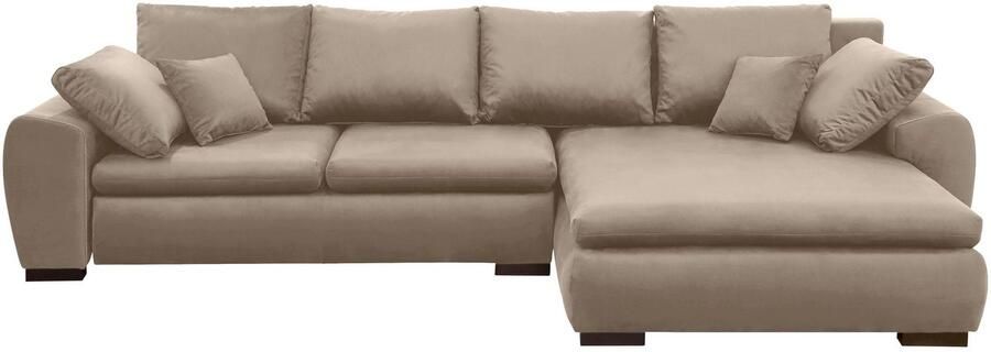 Home affaire Hoekbank Cara Mia L-vorm optioneel met slaapfunctie en bedbodem massief houten poten - Foto 8