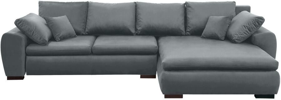 Home affaire Hoekbank Cara Mia L-vorm optioneel met slaapfunctie en bedbodem massief houten poten - Foto 6