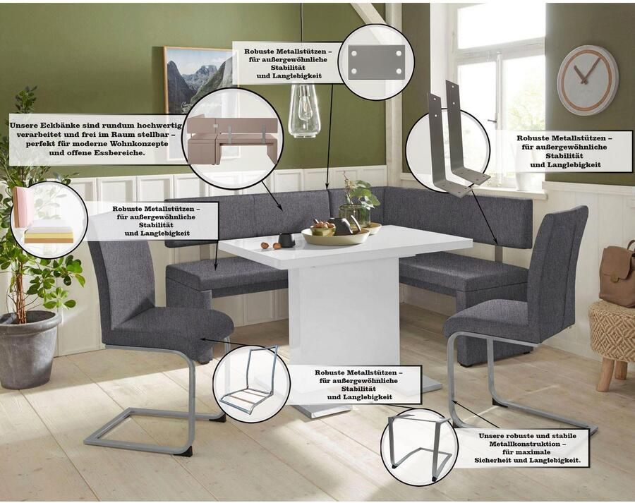 Home affaire Hoekbank Charissa in 3 afmetingen verschillende kwaliteiten