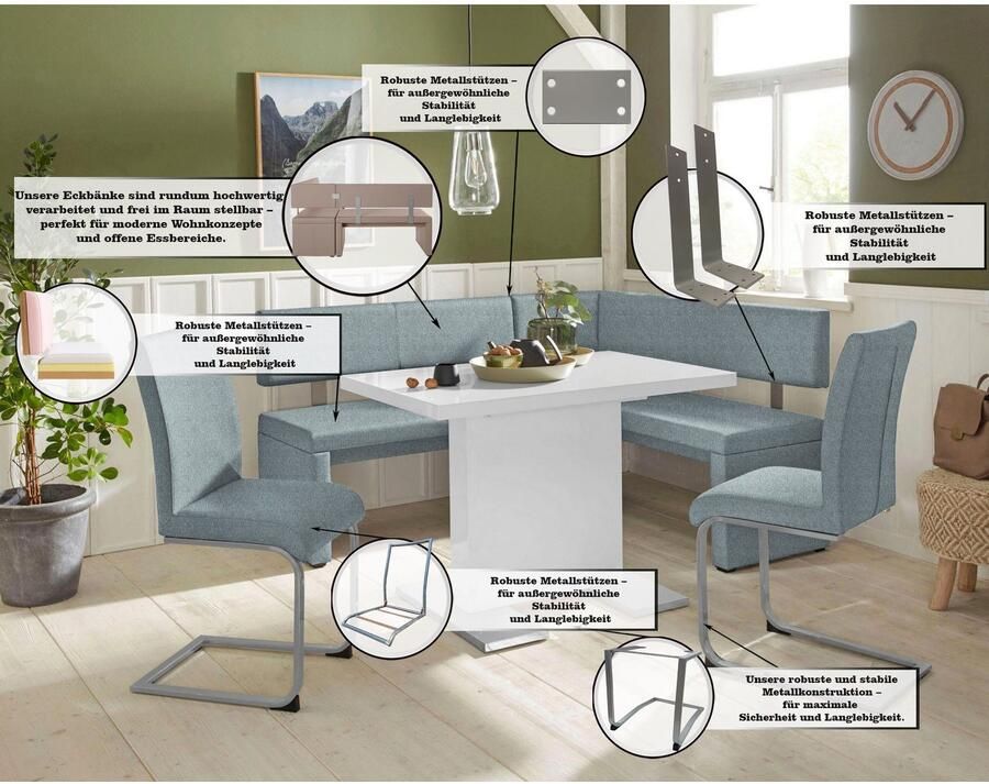 Home affaire Hoekbank Charissa in 3 afmetingen verschillende kwaliteiten