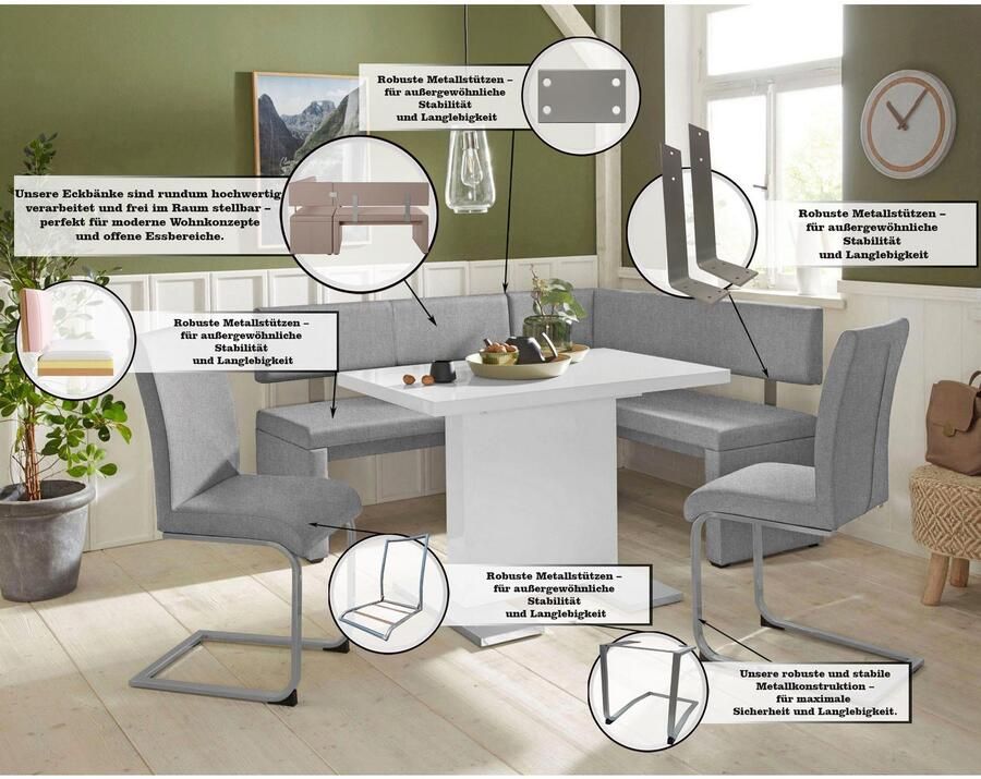 Home affaire Hoekbank Charissa in 3 afmetingen verschillende kwaliteiten